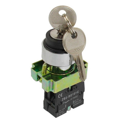 Selector con llave 1 contacto abierto (1NA)-imagen_A