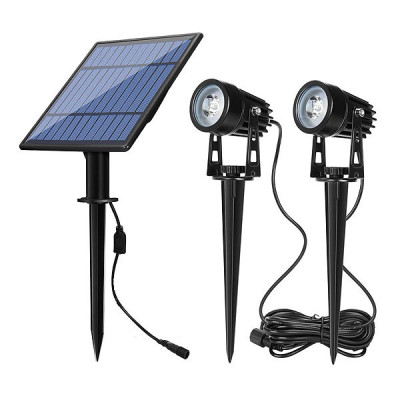 Proyectores estoques de jardin LED solares de 3W+3W luz RGB con sensor crepuscular-imagen_A