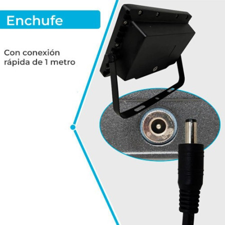 Proyector LED 100W luz fria PRO con mando y Panel solar de carga-imagen_G