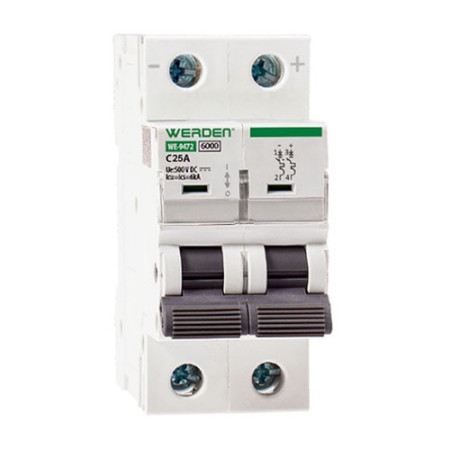 Magnetotermico DC especial Fotovoltaica 2 Polos x 25A-imagen_A
