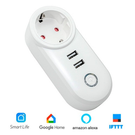 Enchufe WIFI controlable 16A 3.680W + 2 USB-imagen_B