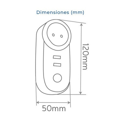 Enchufe WIFI controlable 16A 3.680W + 2 USB-imagen_C