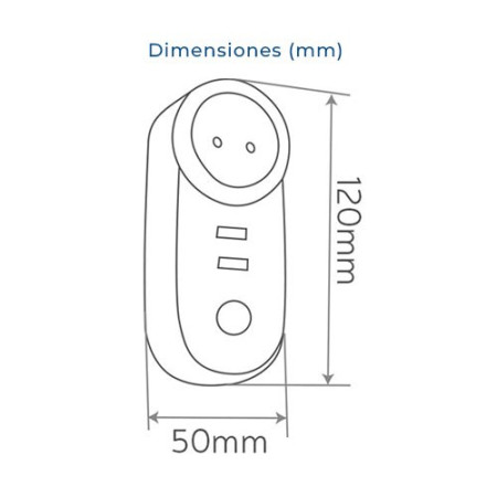 Enchufe WIFI controlable 16A 3.680W + 2 USB-imagen_C