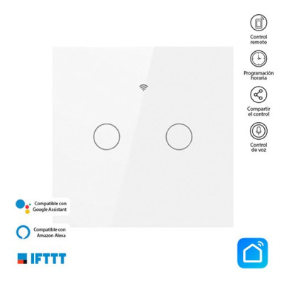 Interruptor WIFI tactil empotrar con 2 canales 2 botones-imagen_B