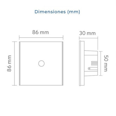 Regulador WIFI tactil empotrar con 1 canal 3 botones-imagen_C