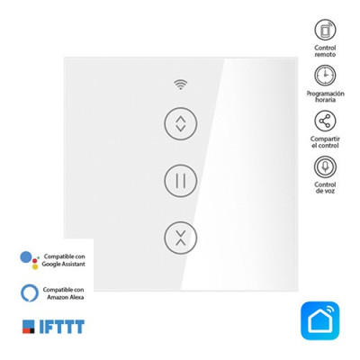 Interruptor persianas WIFI tactil empotrar con 1 canal 3 botones-imagen_B