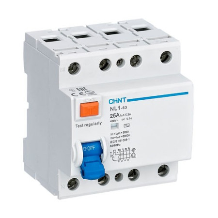 Diferencial CHINT de 4P 25A 300mA NL1-4-25-300AC-imagen_A