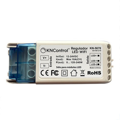 Regulador LED WIFI 1 canal Monocolor DC 12-24V 10A 120-240W-imagen_A