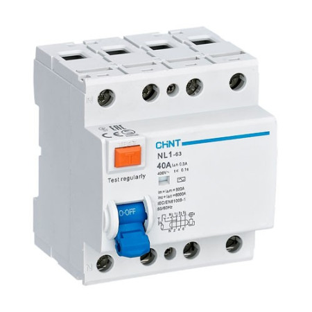 Diferencial CHINT de 4P 40A 300mA NL1-4-40-300AC-imagen_A