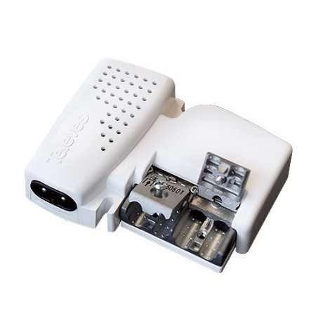 Amplificador interior TV 2 Sal. UHF-VHF-SAT 23dB+Alimentacion 12V Picokom TELEVES 560601-imagen_B