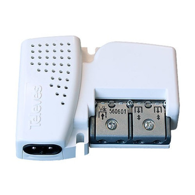 Amplificador interior TV 2 Sal. UHF-VHF-SAT 23dB+Alimentacion 12V Picokom TELEVES 560601-imagen_C