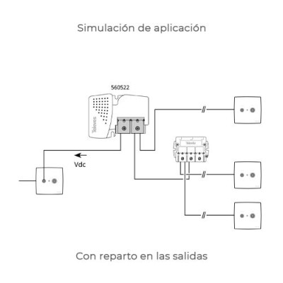 Amplificador interior TV 2 Sal. UHF-VHF Conector Brida Picokom TELEVES 560522-imagen_E