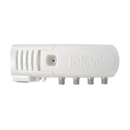 Amplificador interior TV 2 Sal. UHF-VHF 20dB Conector F LTE 5G TELEVES 552220-imagen_A