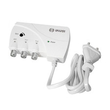 Amplificador interior TV 2 sal. UHF 25dB Conector F LTE 5G IKUSI 3584-imagen_A