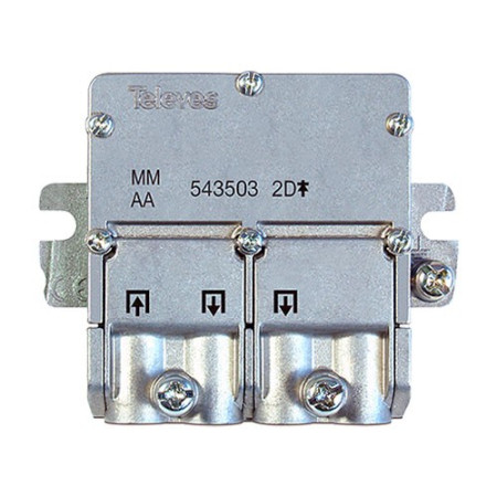 Mini-repartidor "EasyF" 2 salidas 4,3/4dB Interior, TELEVES 543503-imagen_A