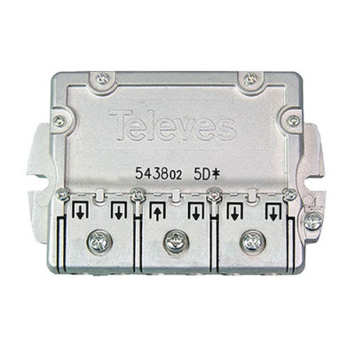 Repartidor "EasyF" 5 salidas 10/9,5dB Interior, TELEVES 543802-imagen_A