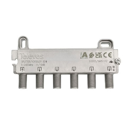 Repartidor "F" 5 salidas 11-10dB Interior TELEVES 519505-imagen_A