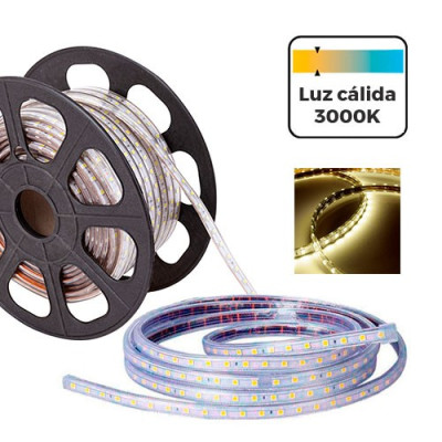 Tira LED 220V directa a RED interior-exterior IP65 Luz calida 3000K-imagen_B