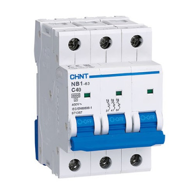 Automatico Magnetotermico CHINT 3P 40A NB1-3-40C-imagen_A