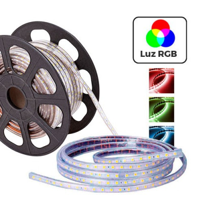 Tira LED 220V directa a RED interior-exterior IP65 Luz RGB-imagen_B