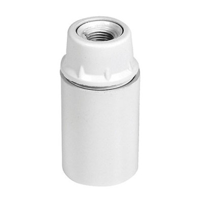 Portalamparas E-14 de Baquelita liso blanco-imagen_A