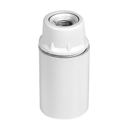 Portalamparas E-14 de Baquelita liso blanco-imagen_A