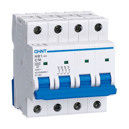 Automatico Magnetotermico CHINT 4P 50A NB1-4-50C-imagen_A