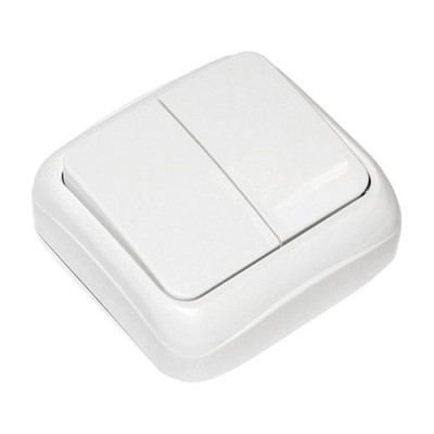Doble interruptor de superficie Blanco-imagen_A