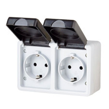 Doble enchufe con TTL 16A de superficie exterior estanco IP54-imagen_A