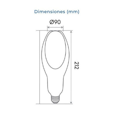 Bombilla LED E27 40W 4500 lumenes Alta Potencia tono frio 6500K-imagen_B