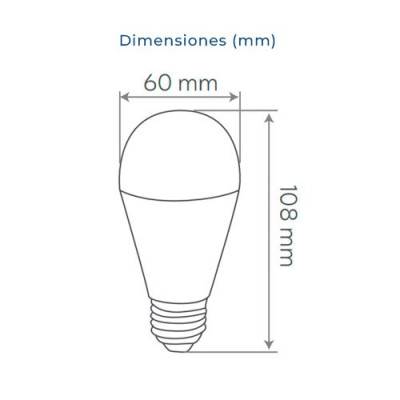 Bombilla LED E27 estandar A60 10W 810 lumenes tono frio 6000K-imagen_C