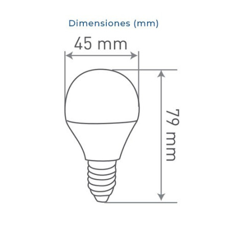 Bombilla LED E14 esferica G45 7W 550 lumenes tono frio 6000K-imagen_B