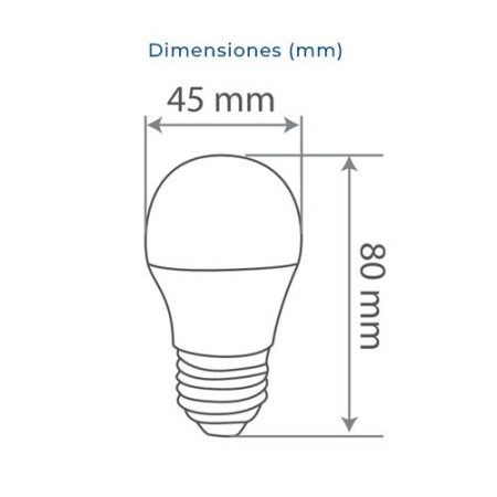 Bombilla LED E27 esferica G45 7W 550 lumenes tono luz dia 4500K-imagen_B