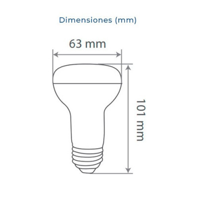 Bombilla LED E27 R63 7W 530 lumenes tono frio 6000K-imagen_B