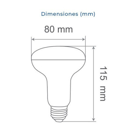 Bombilla LED E27 R80 9W 910 lumenes tono frio 6000K-imagen_B