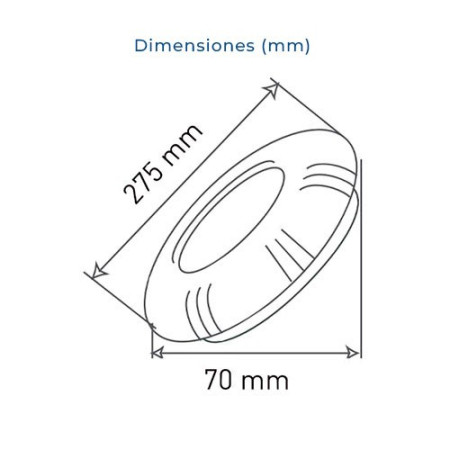 Foco piscina LED superficie 12V 18W 1980lumenes tono luz dia Blanca 4000K-imagen_B