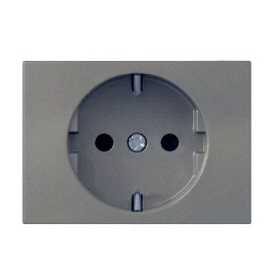 Tapa de enchufe 2P+T gris sombra BJC 21724-GS CORAL-imagen_A