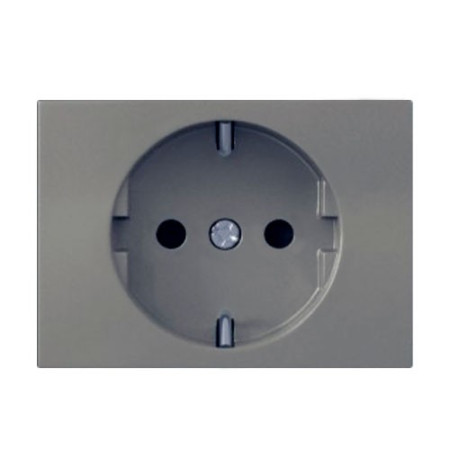 Tapa de enchufe 2P+T gris sombra BJC 21724-GS CORAL-imagen_A