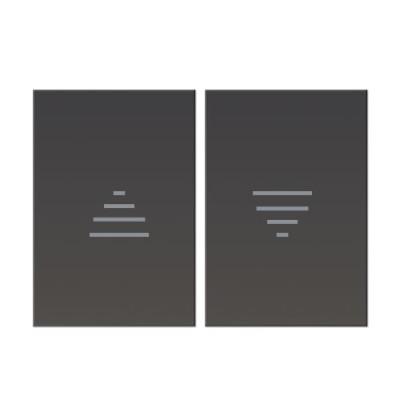 Tecla doble Persianas (pulsador-interruptor) gris lava BJC 21765-GL CORAL-imagen_A