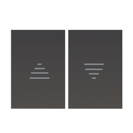 Tecla doble Persianas (pulsador-interruptor) gris lava BJC 21765-GL CORAL-imagen_A