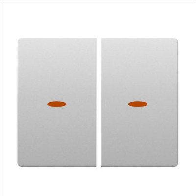 Tecla doble interruptor conmutador y cruzamiento con visor aluminio mercurio BJC 18709-MAL IRIS-imagen_A