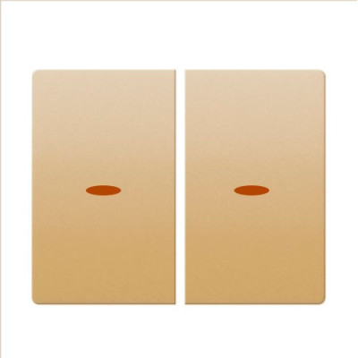 Tecla doble interruptor conmutador y cruzamiento con visor dorado odisea BJC 18709-ODL IRIS-imagen_A