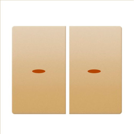 Tecla doble interruptor conmutador y cruzamiento con visor dorado odisea BJC 18709-ODL IRIS-imagen_A