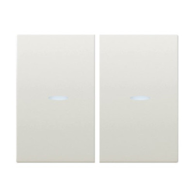 Tecla doble interruptor conmutador y cruzamiento con visor blanco satin BJC 22709-BSL MEGA-imagen_A