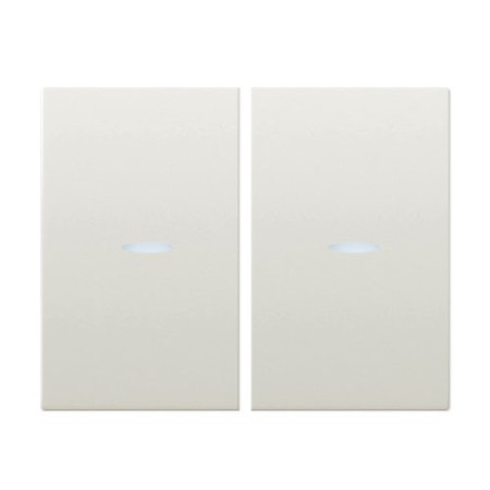 Tecla doble interruptor conmutador y cruzamiento con visor blanco satin BJC 22709-BSL MEGA-imagen_A