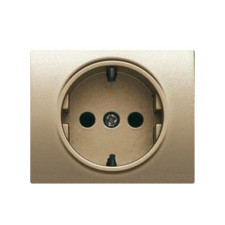 Tapa de enchufe 2P+T bronce niebla BJC 22724-BN MEGA-imagen_A
