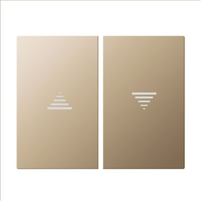 Tecla doble de Persianas (pulsador-interruptor) bronce niebla BJC 22765-BN MEGA-imagen_A