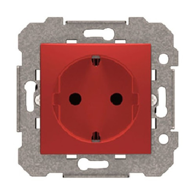 Enchufe 2P+T emborne por tornillos Rojo BJC 23524-R VIVA-imagen_A