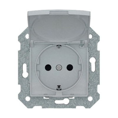 Enchufe IP44 2P+T con tapa Plata luna BJC 23526-3PL VIVA-imagen_A