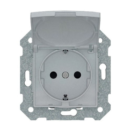Enchufe IP44 2P+T con tapa Plata luna BJC 23526-3PL VIVA-imagen_A